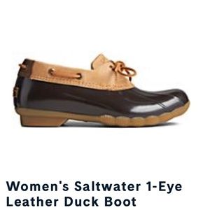 ⛵️⛵️⛵️Sperry Womens Saltwater 1-eye Brown Leather Duck Boat Shoes Size 5